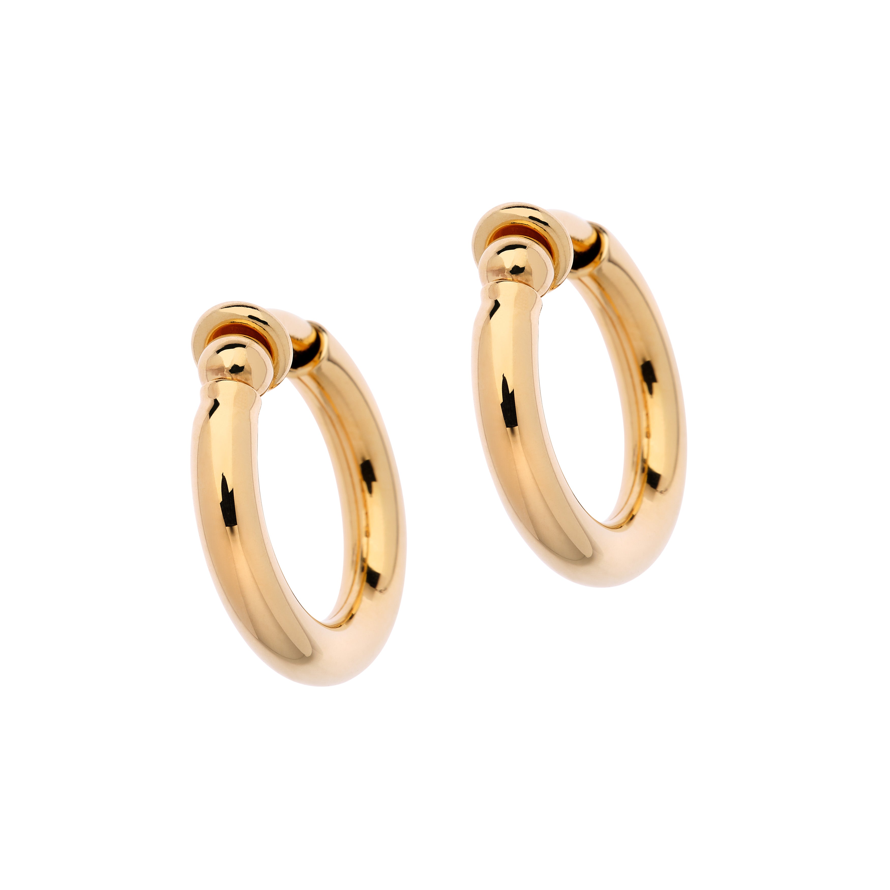 Small gold hoop 2025 clip on earrings